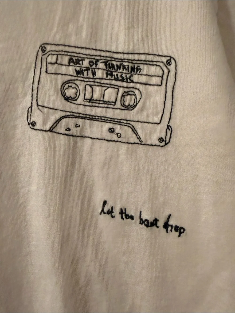 Cactus Cream Short Sleeve Tee with Black Cassette Graphic